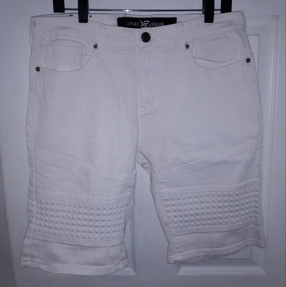 Xray Jeans Men's White Denim Shorts